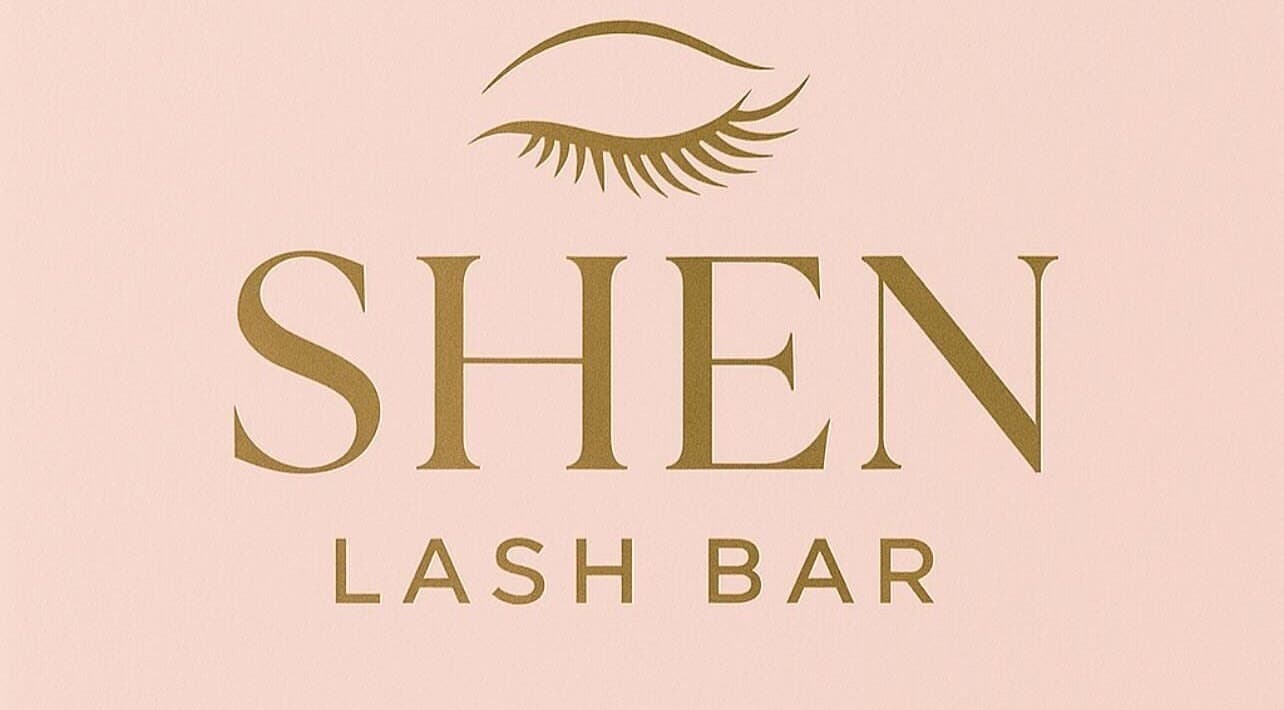Shen Lash Bar logo on blush background, located in Bridgetown, Saint Michael, BB.