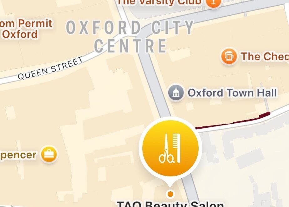 Map showing location of enhancedbychlo in Oxford, England, GB near Oxford Town Hall.