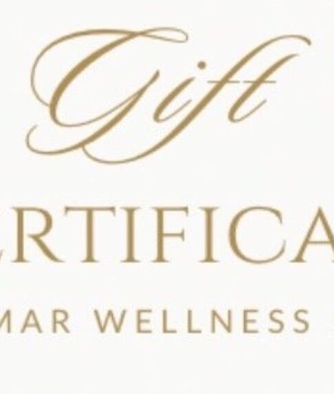 Gift certificate for Somar Wellness Spa in Grapevine, Texas, US, beautifully presented.