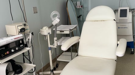 Modern treatment room at Northshore Health and Beauty, Skokie, Illinois, US, featuring advanced equipment.