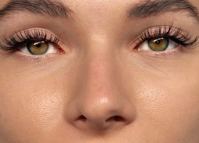 Close-up of eyelash extensions at Beauty by Olga, Sydney, New South Wales, AU.