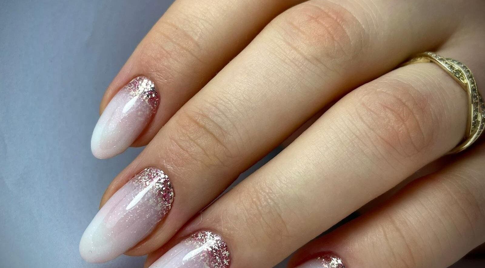 Glitter-tipped nails at Bougie Maison, Dublin 15, County Dublin, IE, showcasing premium nail artistry.