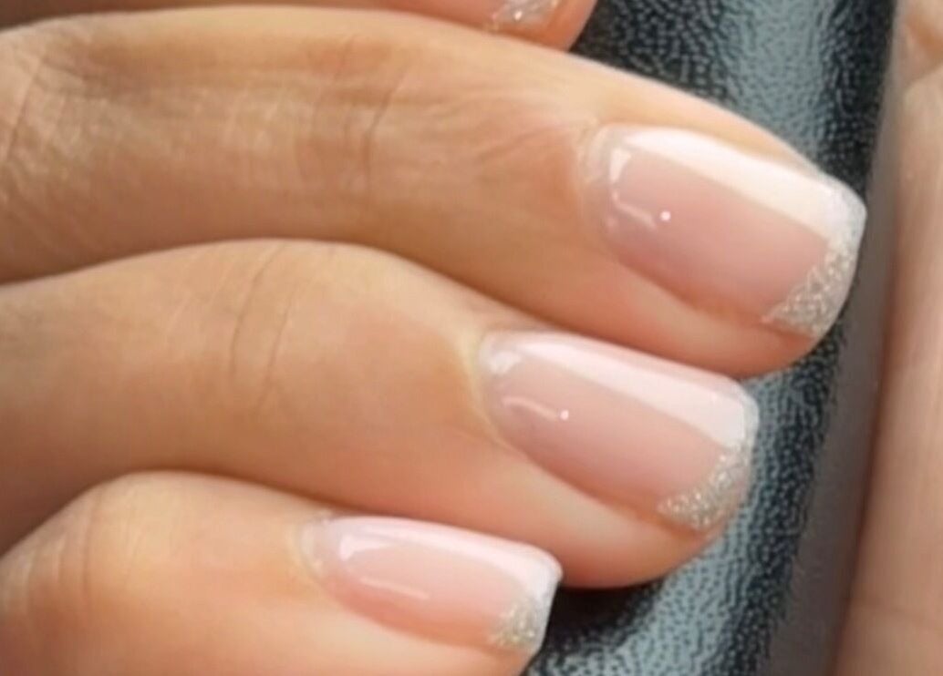 Simple and elegant nail art at Beauty by Mel in Glenfield, England, GB, showcasing a clean, polished look.