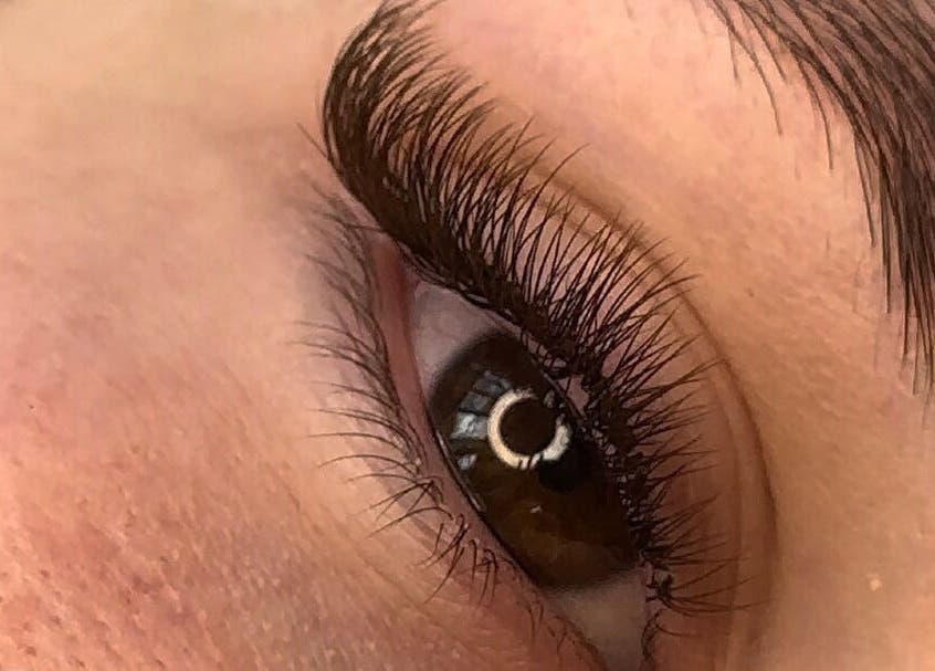 Close-up of expertly crafted lashes at Pure Lashes & Beauty, Maryland, New South Wales, AU.