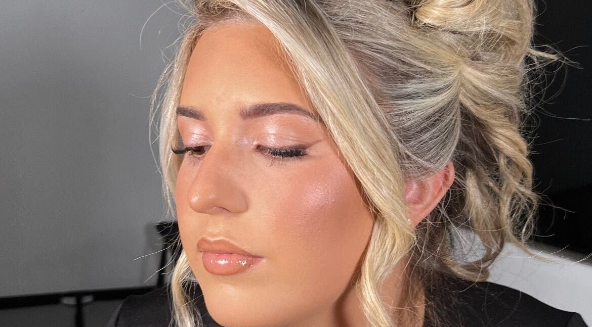 Flawless bridal look by Makeup By Naomi Jane in Ystrad Mynach, Wales, GB featuring soft waves and glowing skin.