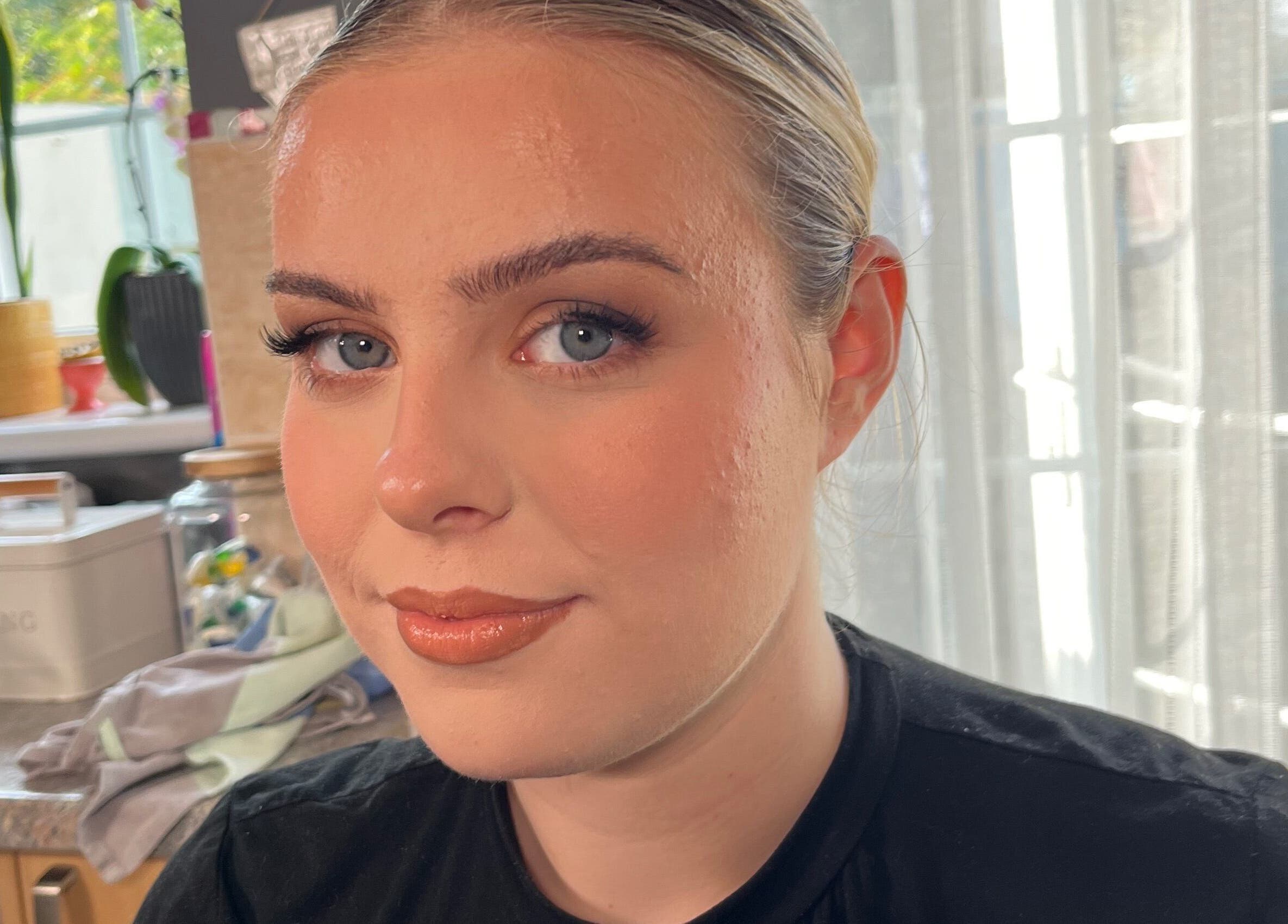 Beautiful makeup application at Makeup By Naomi Jane in Ystrad Mynach, Wales, GB. Subtle eye makeup and glossy lips.