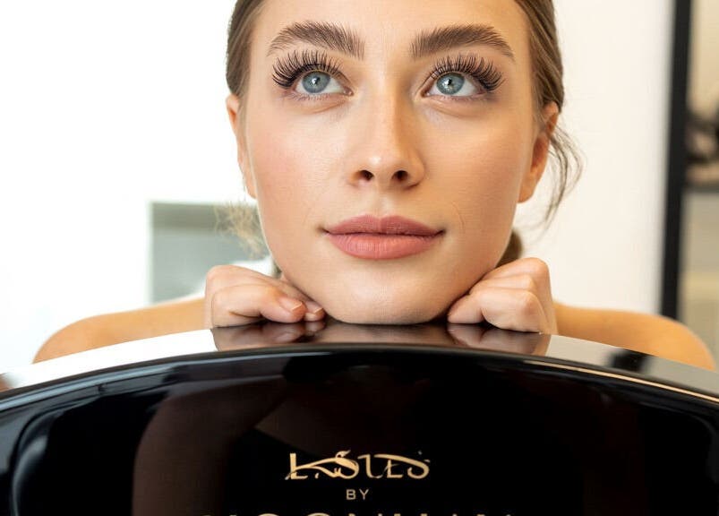 Woman with perfect lashes at Hoonhay Beauty Hub in Christchurch, Canterbury Region, NZ.