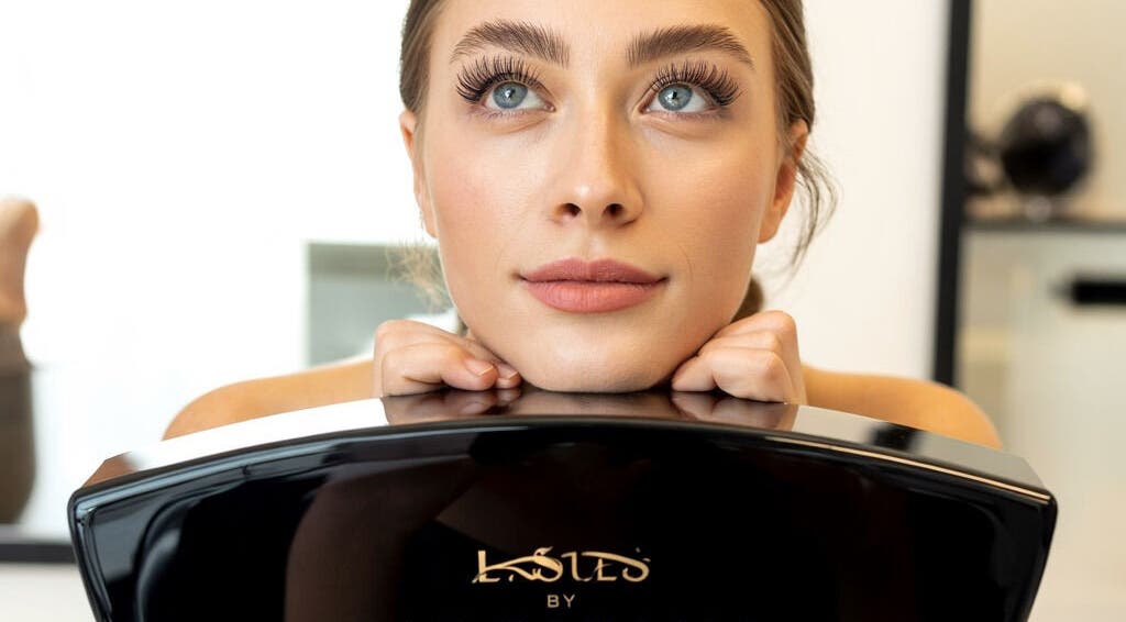 Woman with perfect lashes at Hoonhay Beauty Hub in Christchurch, Canterbury Region, NZ.