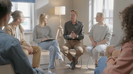 Group therapy session at Infinity Addiction Solutions, Essex, England, GB.