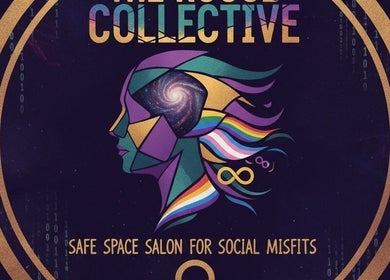 The Rogue Collective logo at Barnsley, England, GB, featuring a cosmic-themed artistic design.