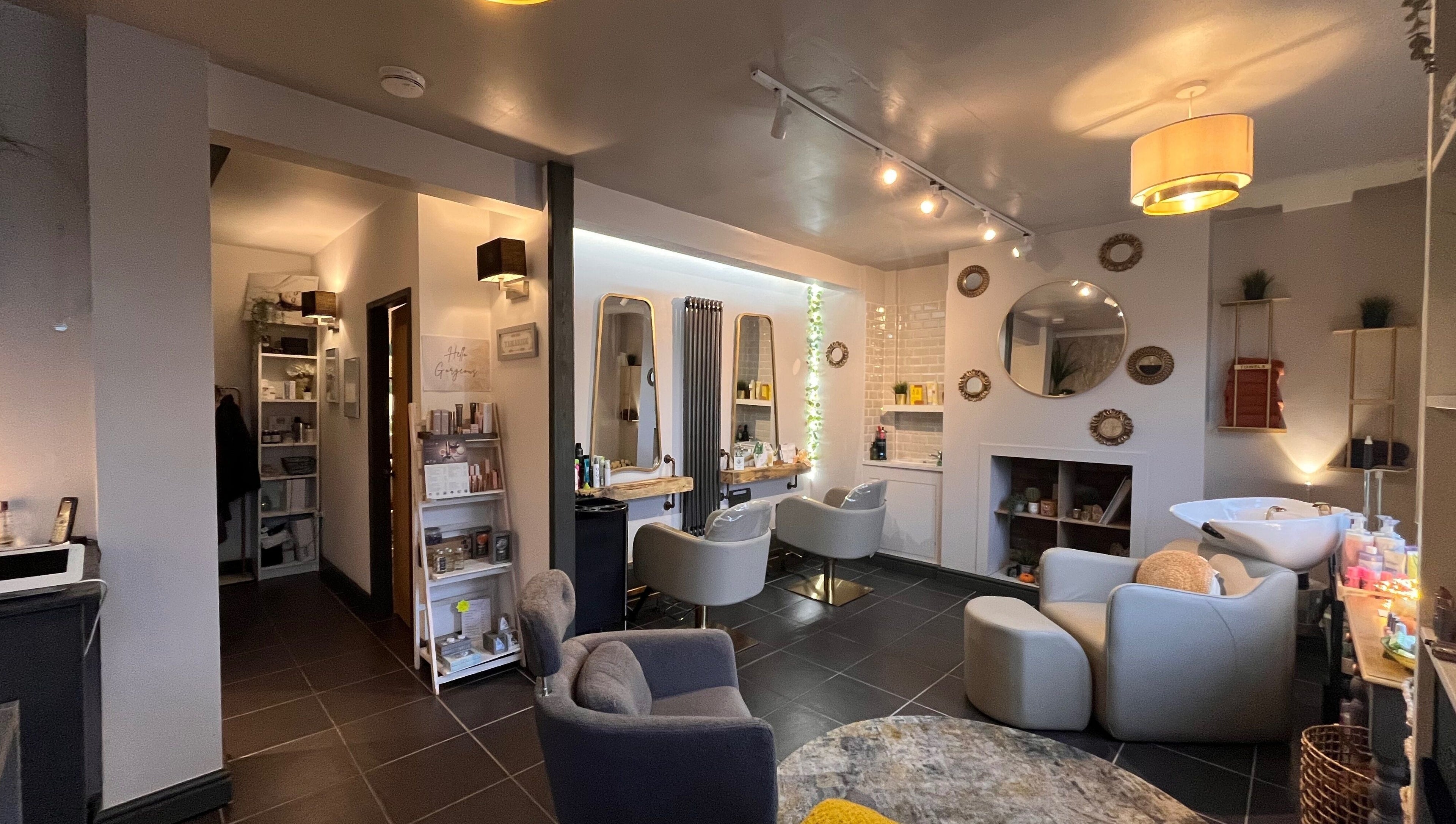 Interior of Hattie’s Healing Massage For Ladies in Adlington, England, offering a serene, stylish beauty space.