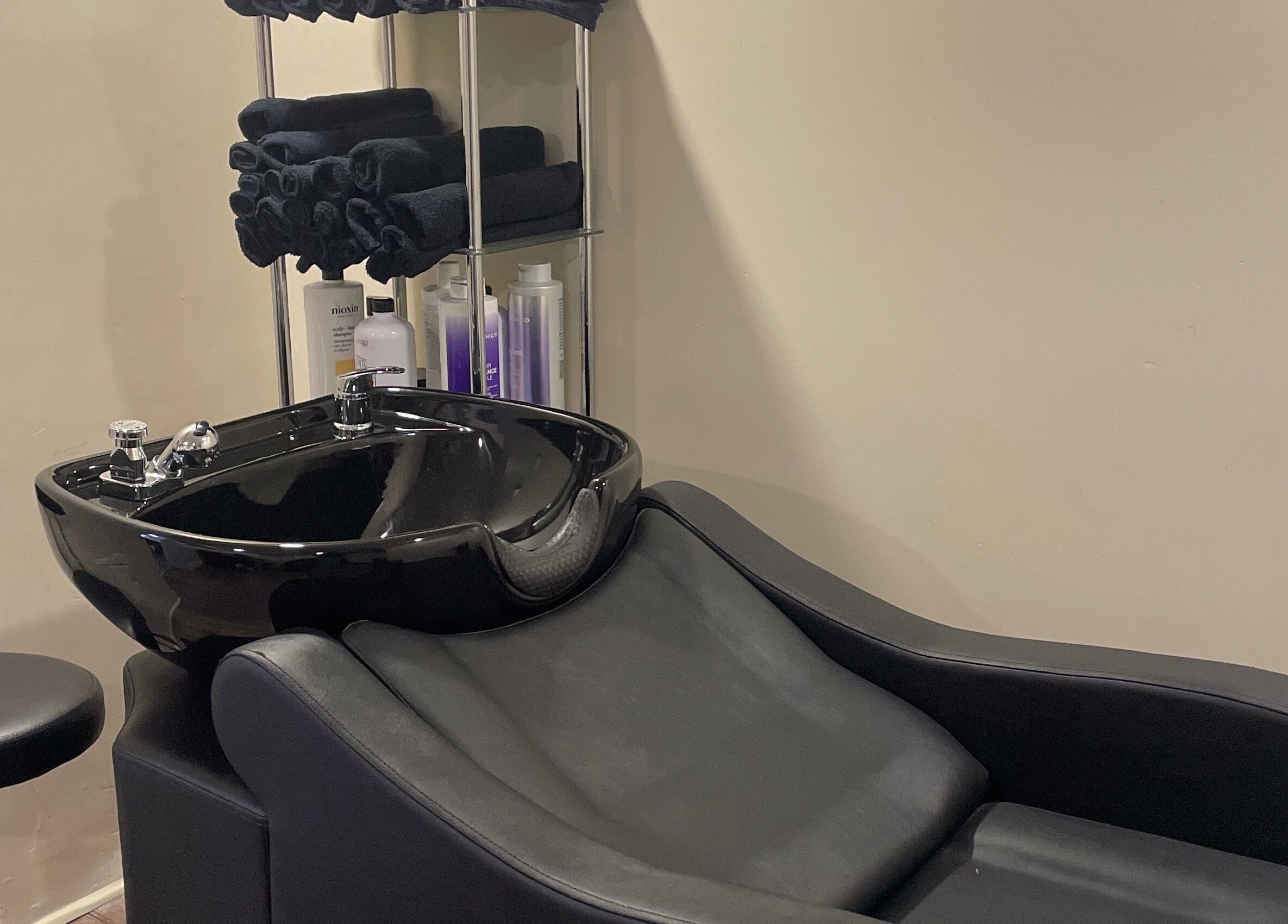 Luxurious wash station at Hair By Alyssa, Nanaimo, British Columbia, CA.