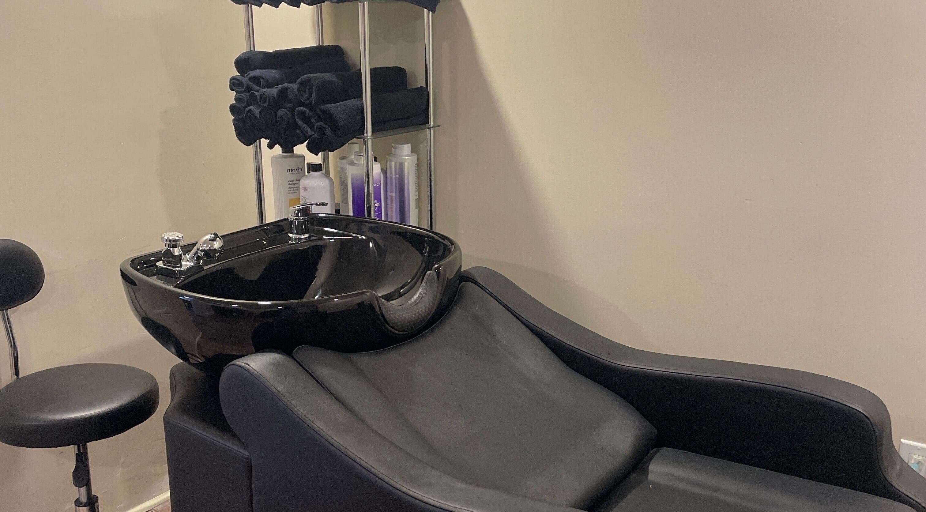 Luxurious wash station at Hair By Alyssa, Nanaimo, British Columbia, CA.