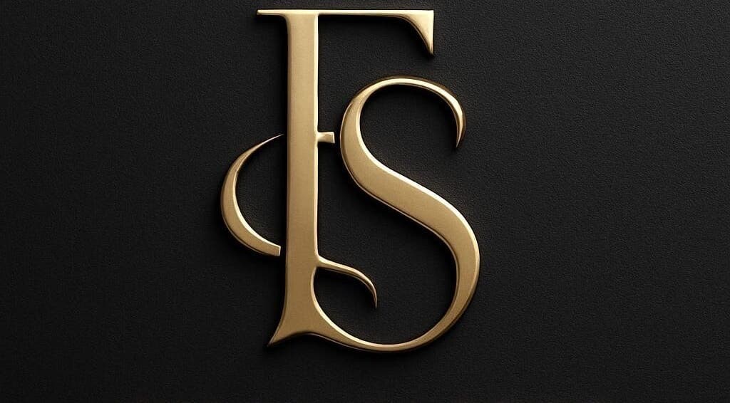 Elegante logo dorado de Fresh barber studio en Cali, Valle Del Cauca, CO.