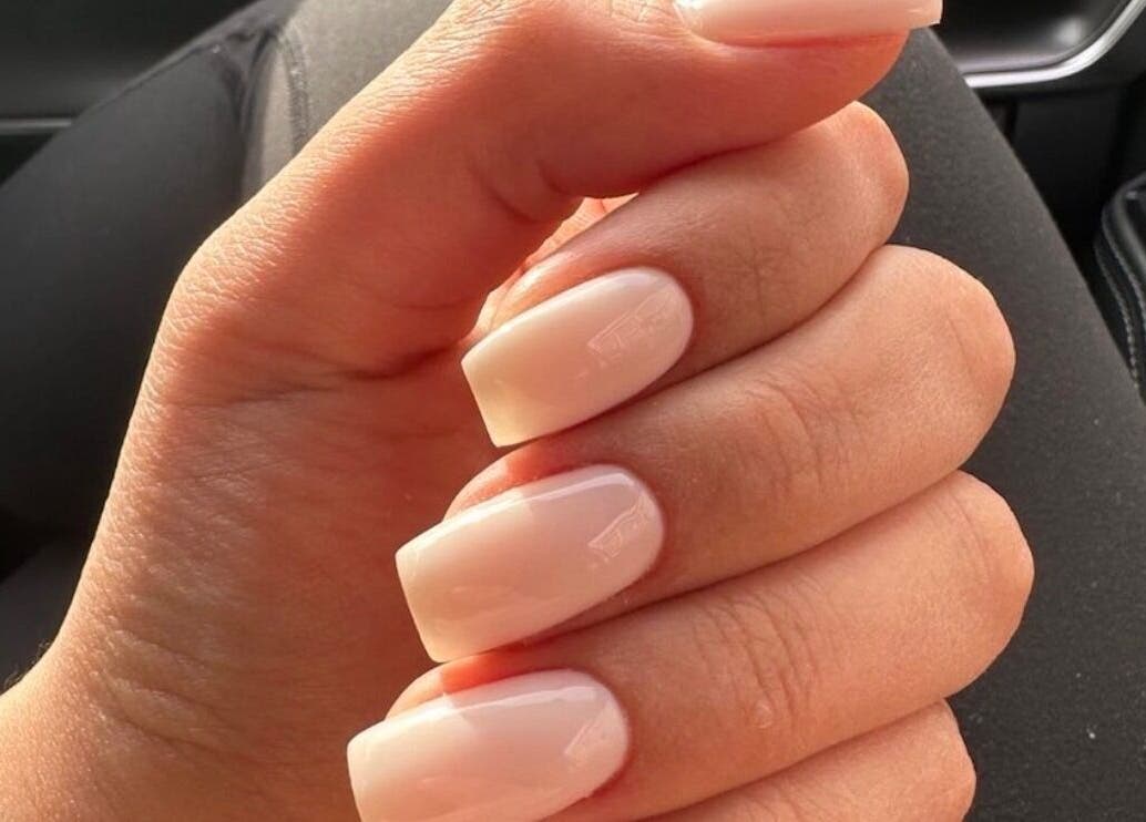 Elegant nude manicure at Nails by Ruzan, Glendale, California, US, highlighting expert nail artistry.