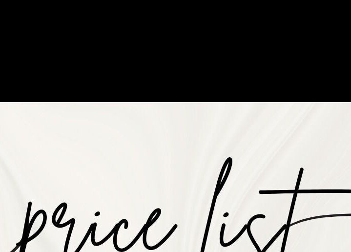 Elegant price list of IV Aesthetics in Dublin, IE showcasing luxury beauty services.
