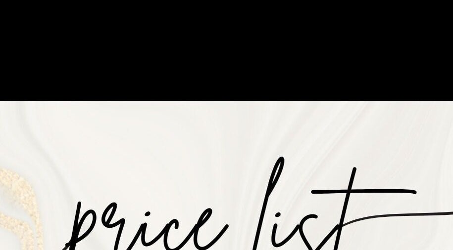 Elegant price list of IV Aesthetics in Dublin, IE showcasing luxury beauty services.