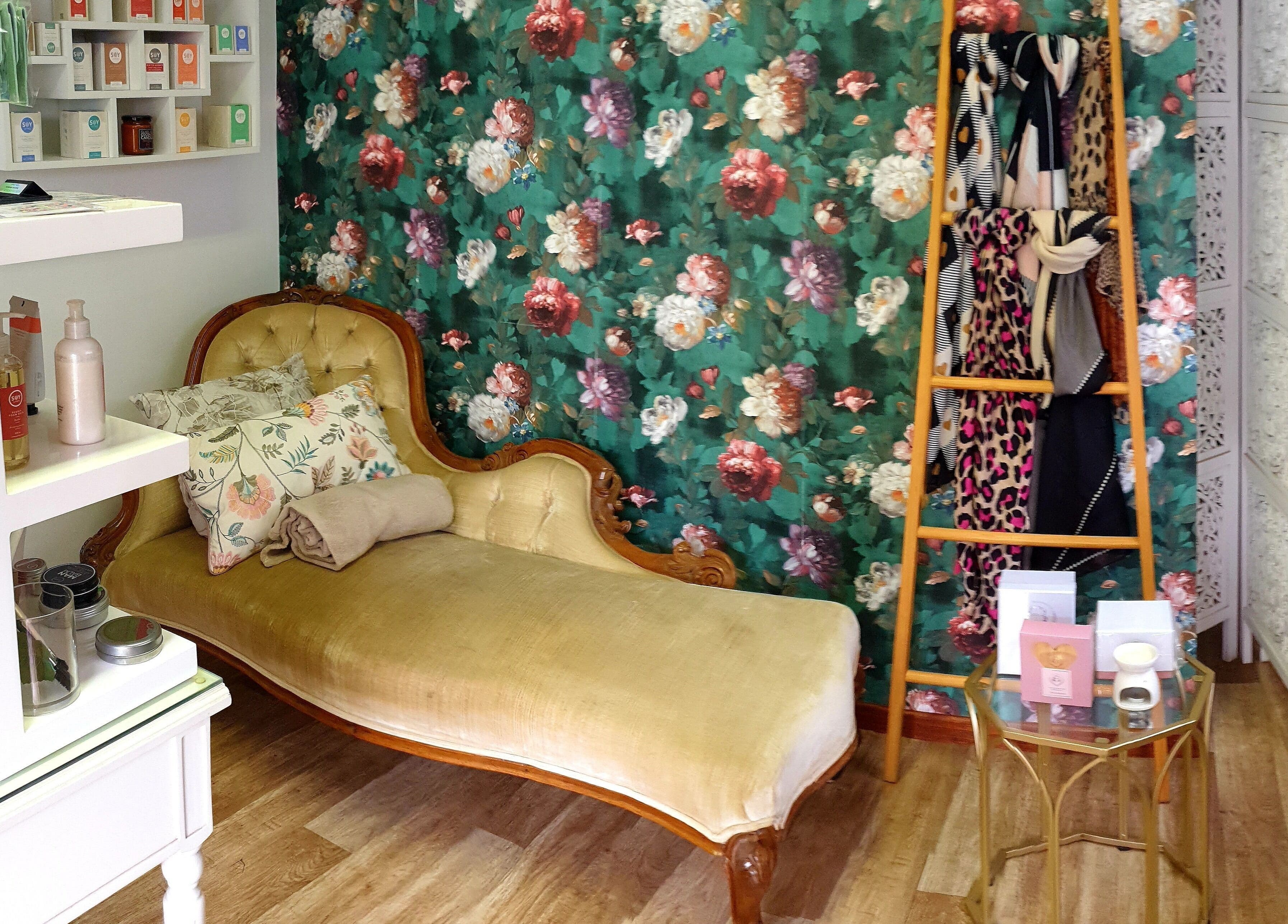 Elegant seating with floral decor at Eternal Beauty, Johannesburg, Gauteng, ZA, creating a serene oasis.