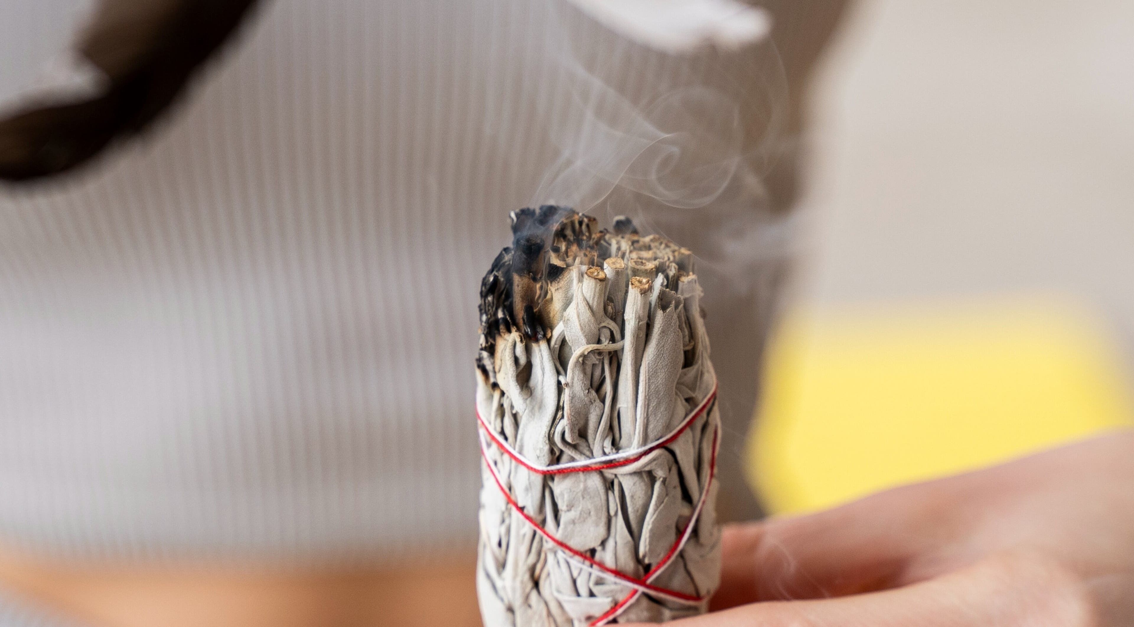 Burning sage used in a cleansing ritual at Traditional Healer Near Me in Sandton, Gauteng, ZA.