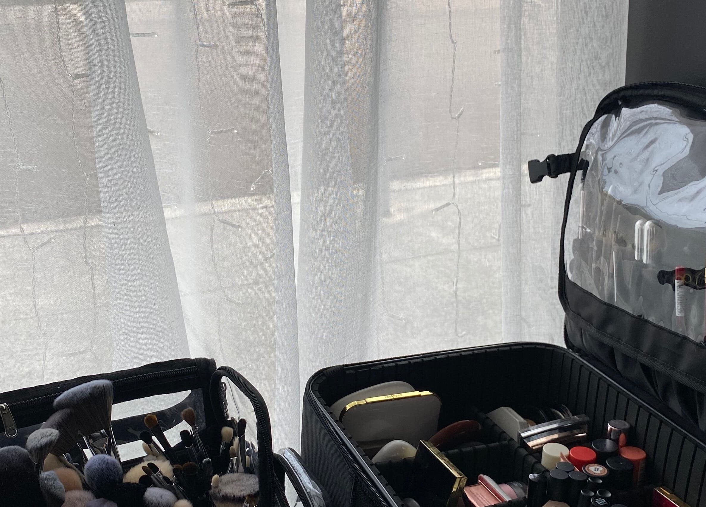 Elegant makeup tools at Makeup By Laura Lebret, Toukley, New South Wales, AU in soft light.