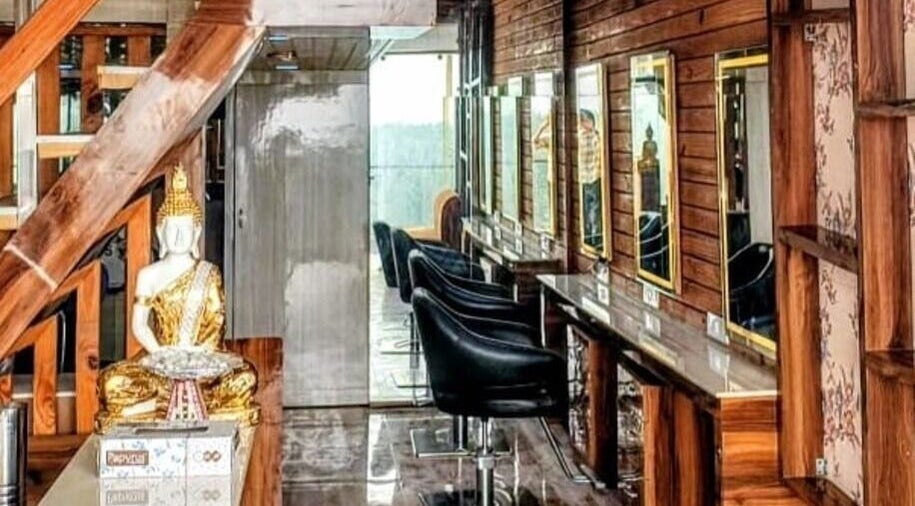 LumeSpot Unisex Salon chic interior with mirrors and seating in Greater Noida, Uttar Pradesh, IN.