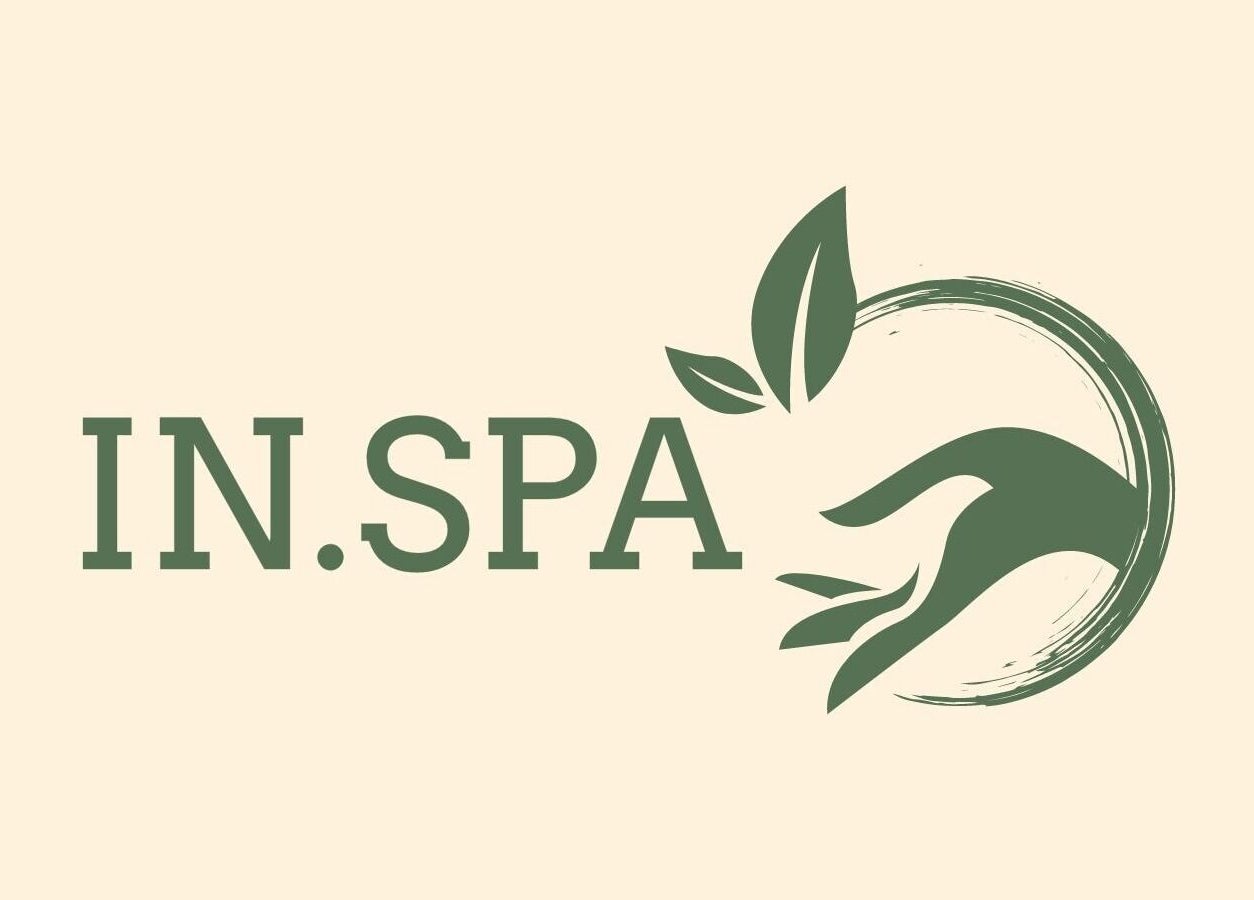 Logo IN.SPA v Šempeter Pri Gorici, Nova Gorica, SI z naravnimi listi.