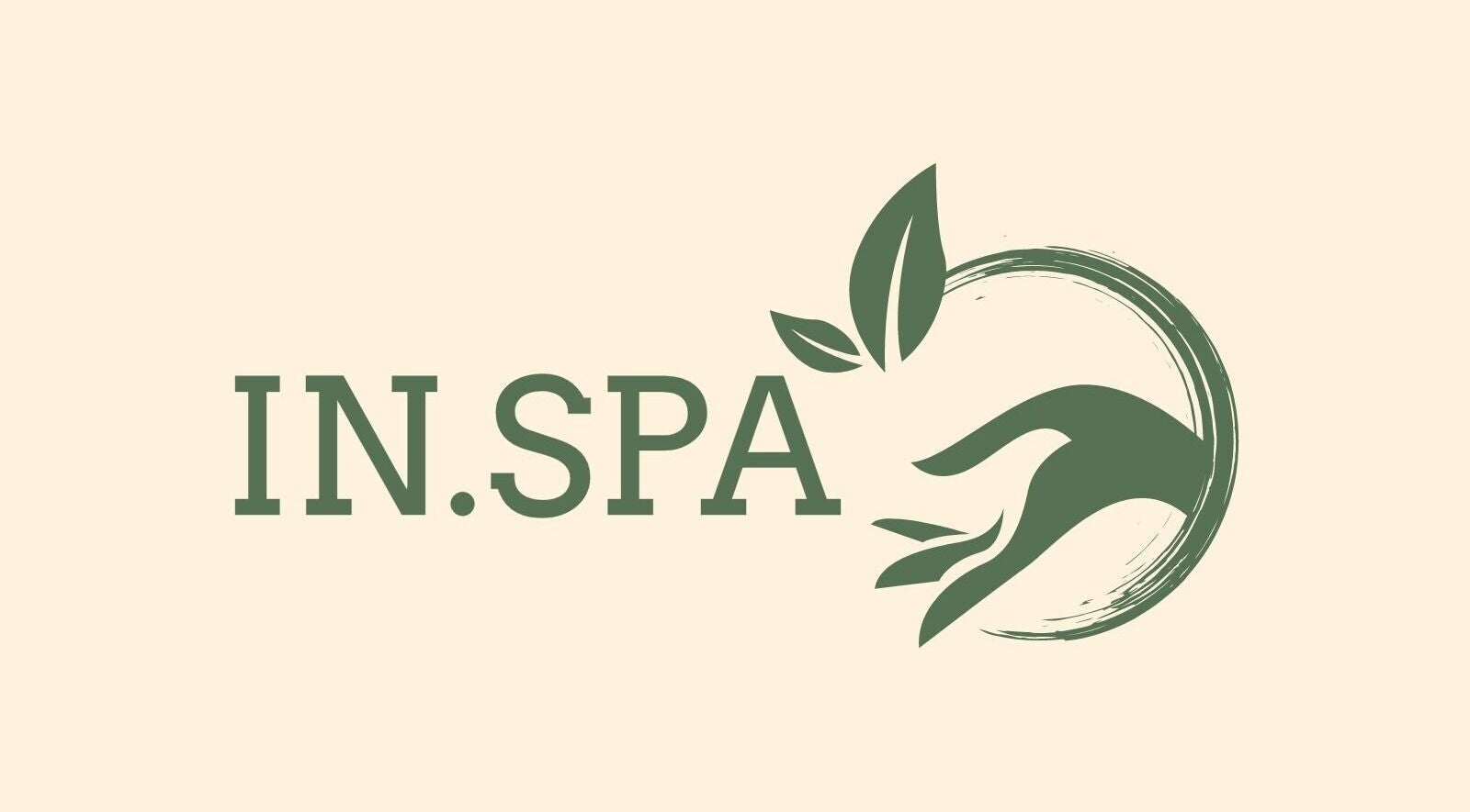 Logo IN.SPA v Šempeter Pri Gorici, Nova Gorica, SI z naravnimi listi.