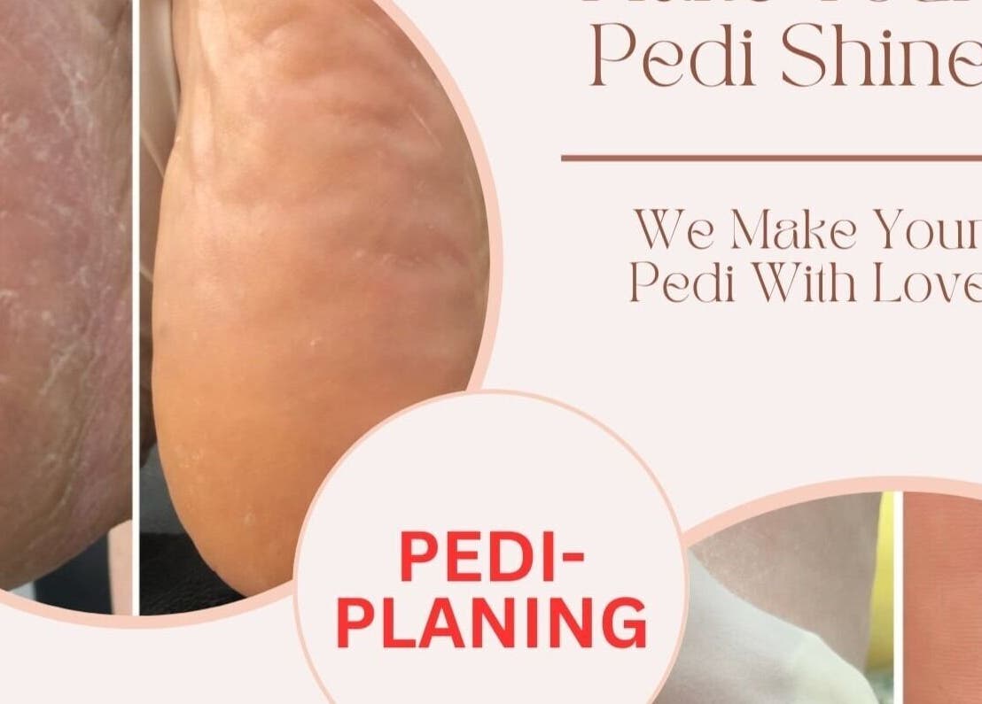 Before and after results of a pediplaning treatment at Juju Beauty Studio, Auckland, NZ. Smooth, rejuvenated skin.