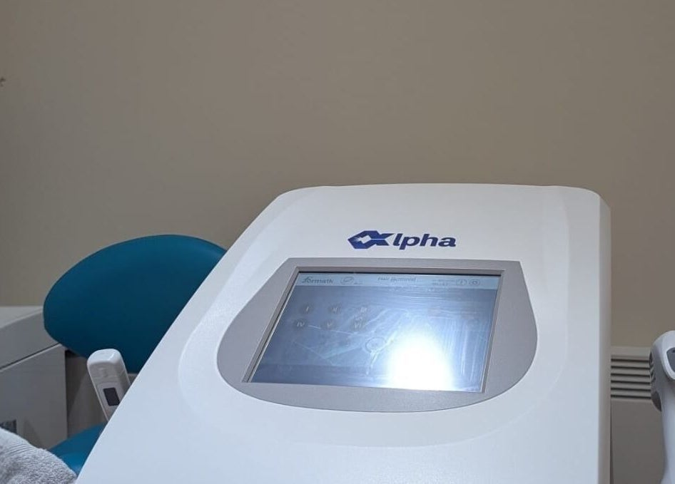 Advanced laser equipment at Island Laser Clinic, Hayling Island, England, GB, showcasing technology and care.