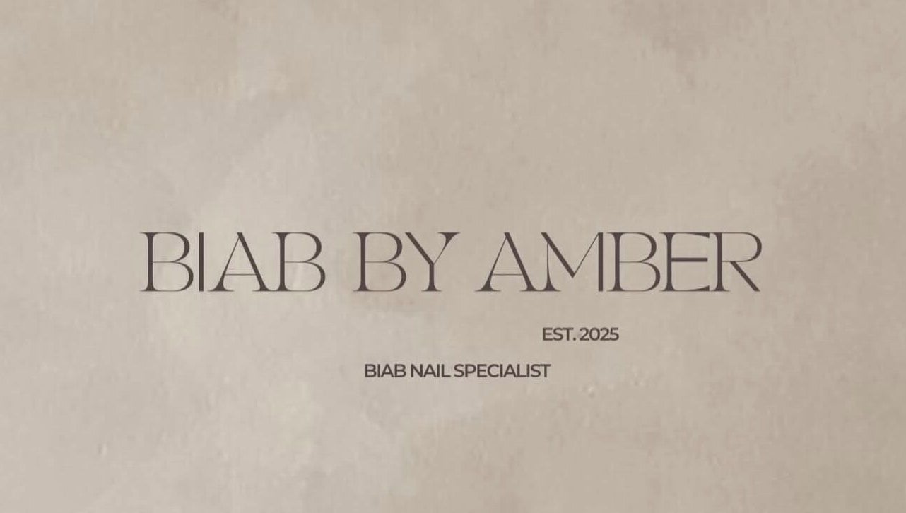 Elegant Biab By Amber logo featuring stylish lettering, Watford, GB.
