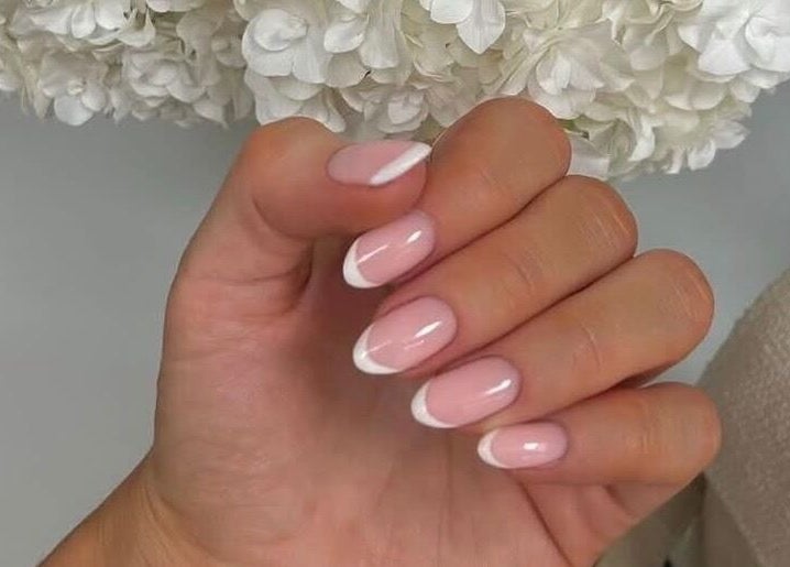 Beautiful French manicure at Biab By Amber, Watford, England, GB, showcasing natural elegance.