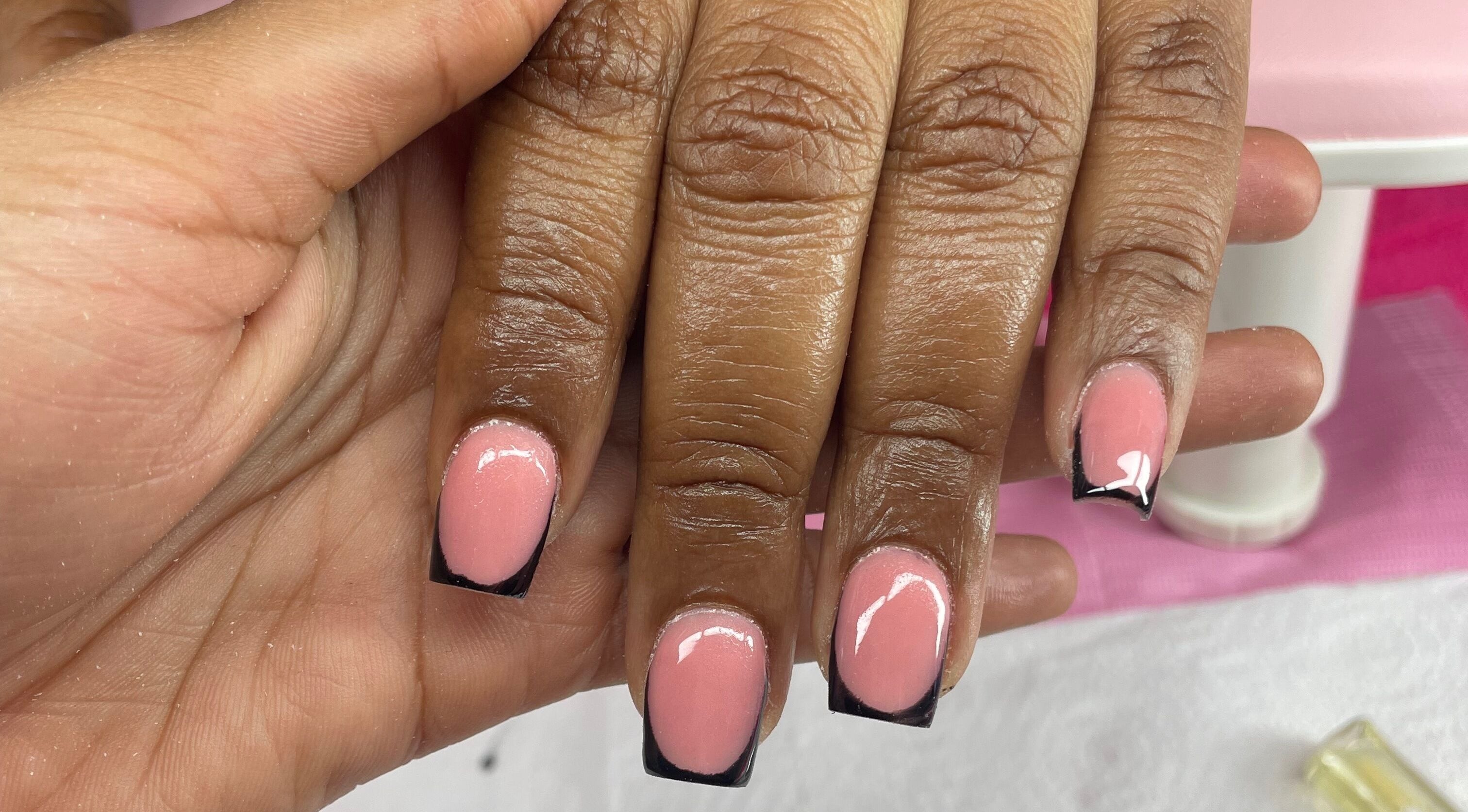 Elegant French manicure at Nailed By Neiel, San Juan, San Juan-laventille Regional Corporation, TT.