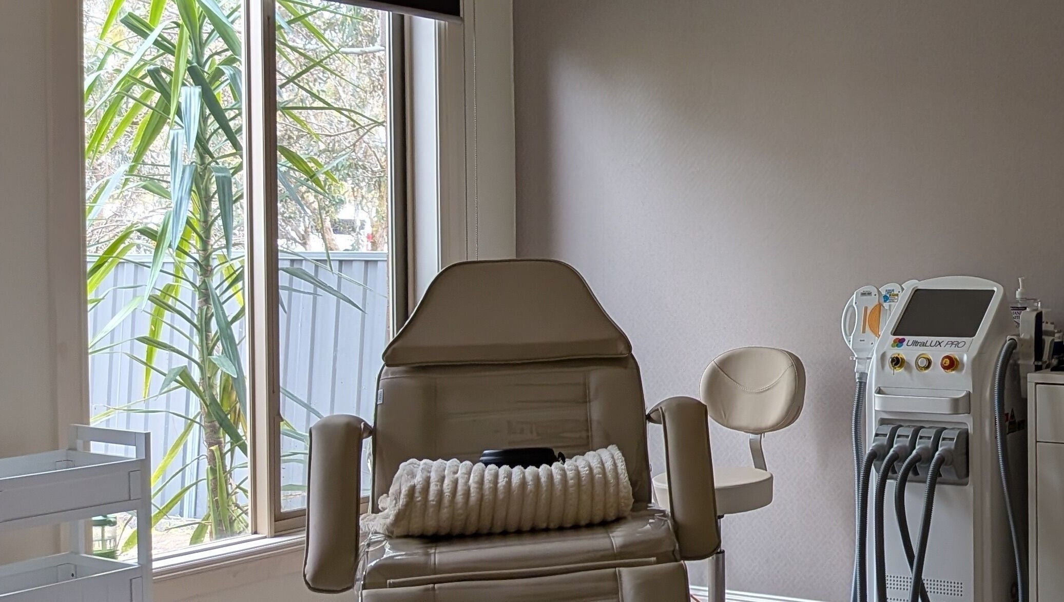Lume Skin Aesthetics' tranquil treatment room with advanced equipment in Diamond Creek, Victoria, AU.
