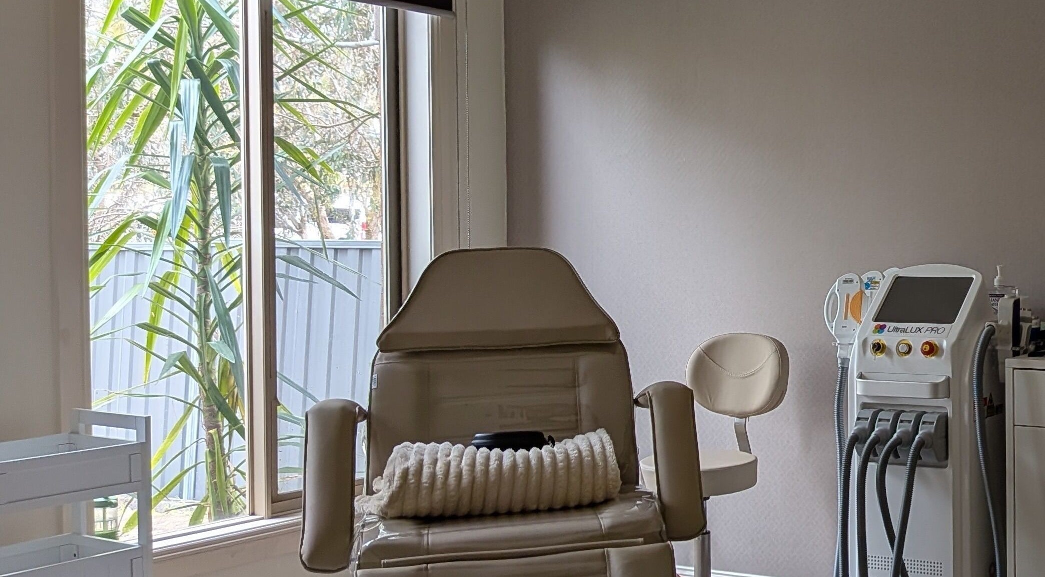 Lume Skin Aesthetics' tranquil treatment room with advanced equipment in Diamond Creek, Victoria, AU.