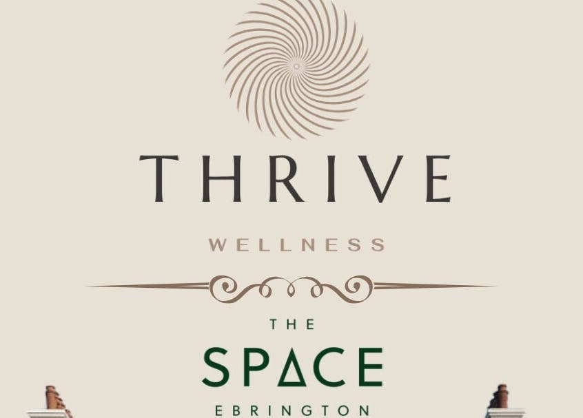 Thrive Wellness logo at The Space Ebrington, Fren Holistic Therapies, Londonderry, Northern Ireland, GB.