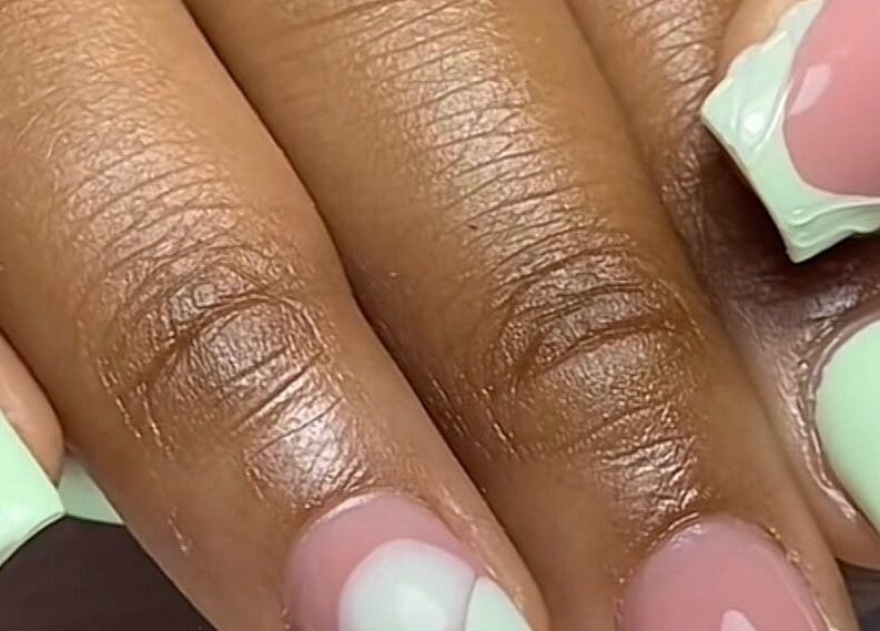 Elegant pastel nail art at Goodness Glamour, Johannesburg, Gauteng, ZA showcasing refined style.