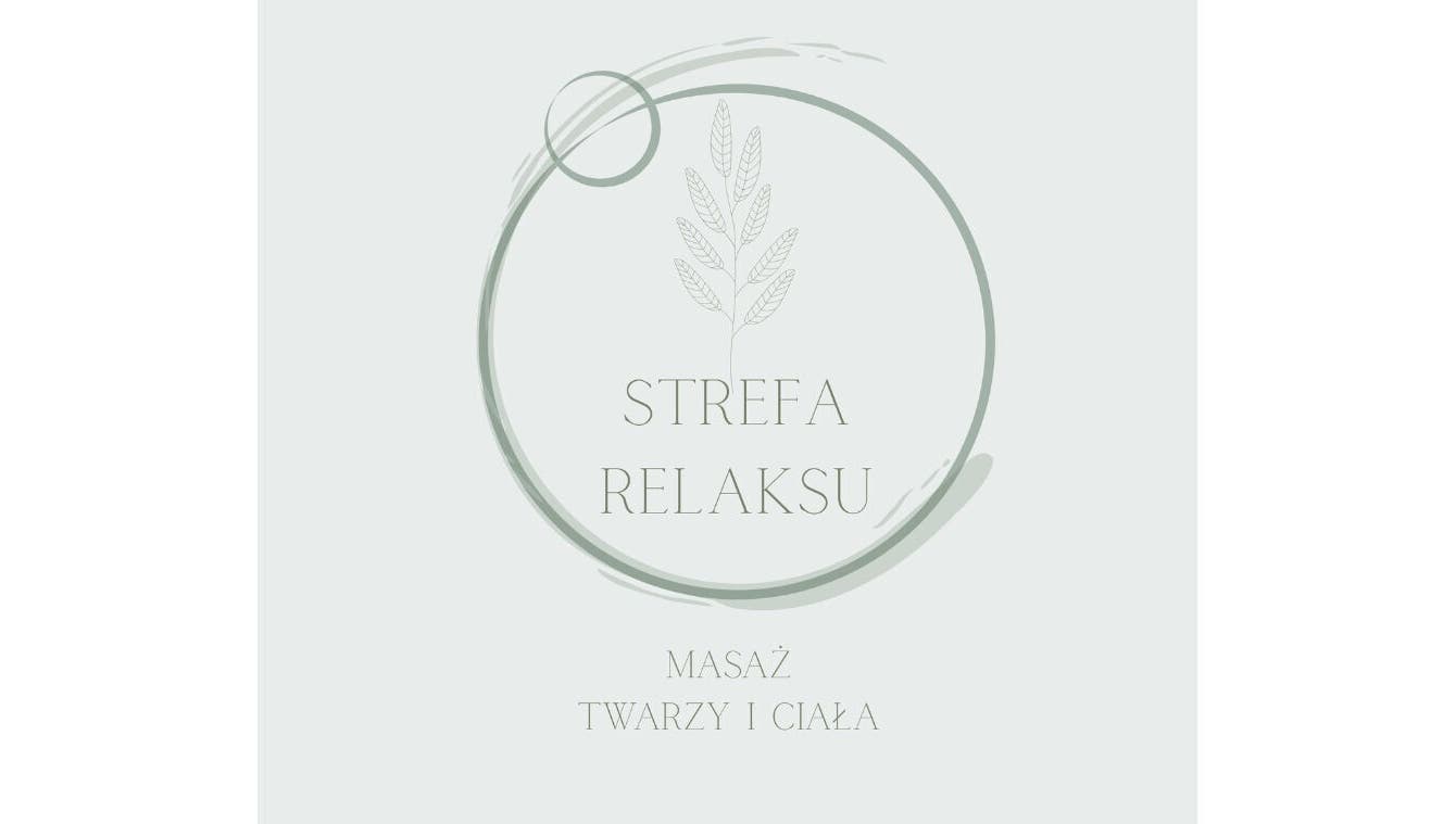 Logo Strefa relaksu NW w Jelenia Góra, Województwo Dolnośląskie, PL z motywem koła i liścia.