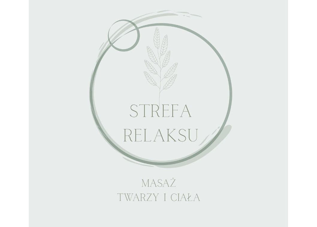 Logo Strefa relaksu NW w Jelenia Góra, Województwo Dolnośląskie, PL z motywem koła i liścia.