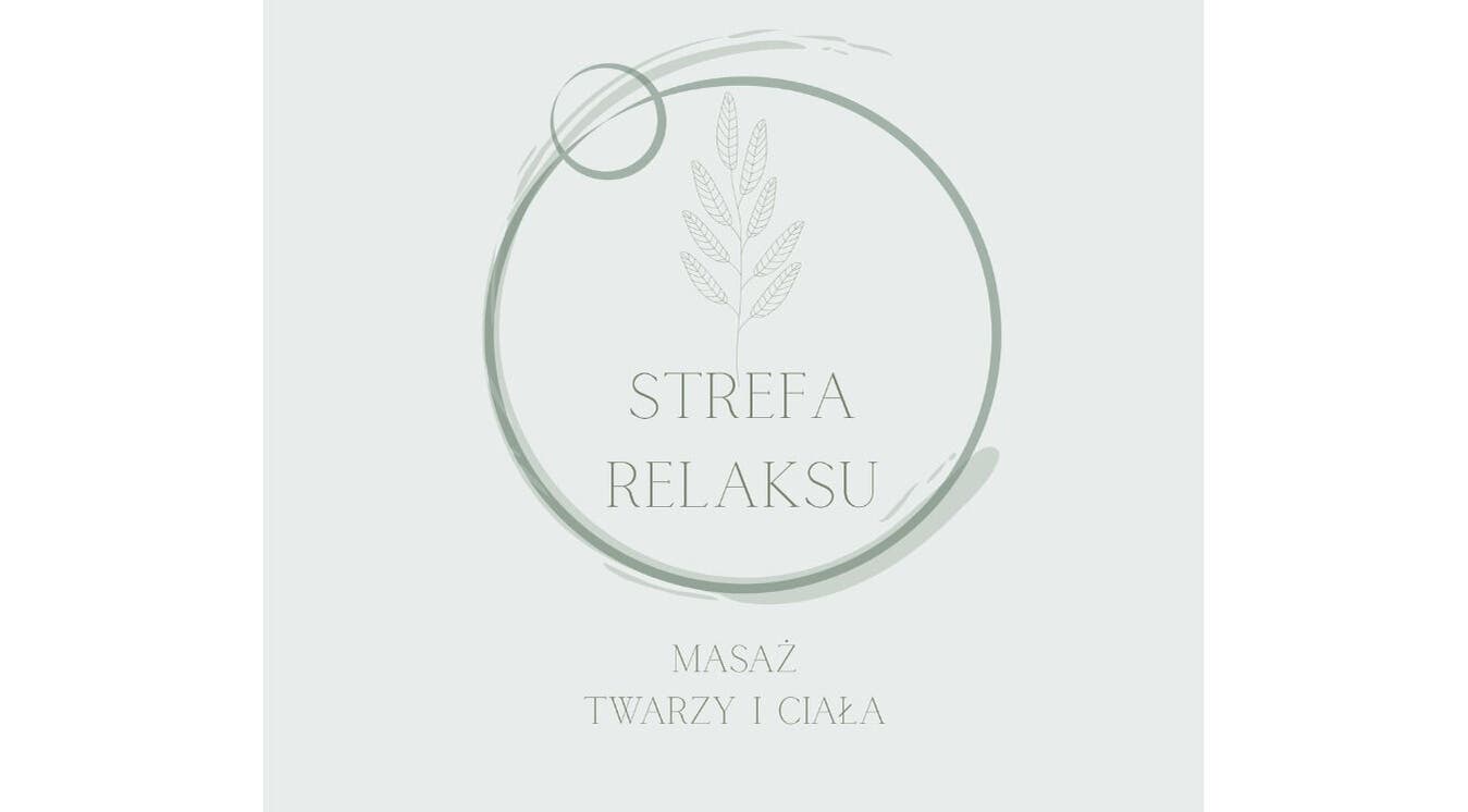 Logo Strefa relaksu NW w Jelenia Góra, Województwo Dolnośląskie, PL z motywem koła i liścia.
