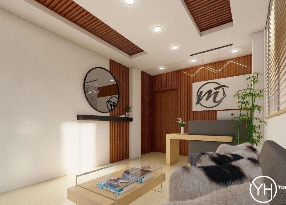 Recepción elegante de M Lash Brows Beauty And Esthetic en Bonao, Monseñor Nouel, DO, con diseño moderno.