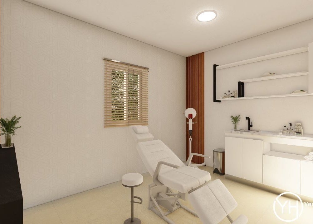Sala de tratamiento en M Lash Brows Beauty And Esthetic, Bonao, Monseñor Nouel, DO, con cama relajante.