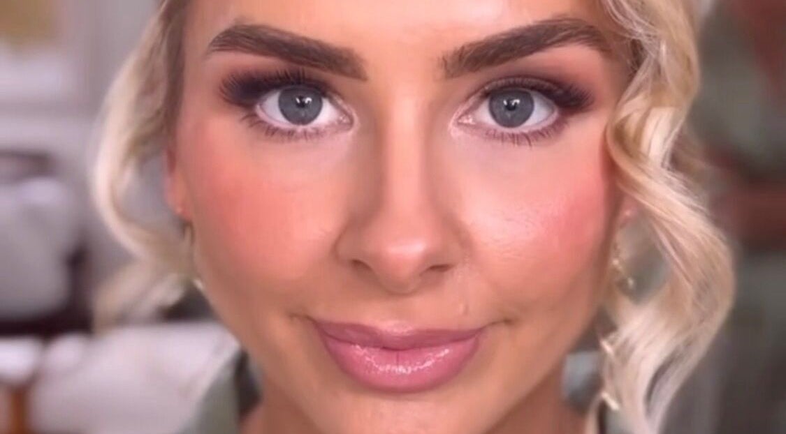 Close-up of makeup by Lauren McGill Makeup Artist and Spray Tan Tech in Mornington, Victoria, AU.
