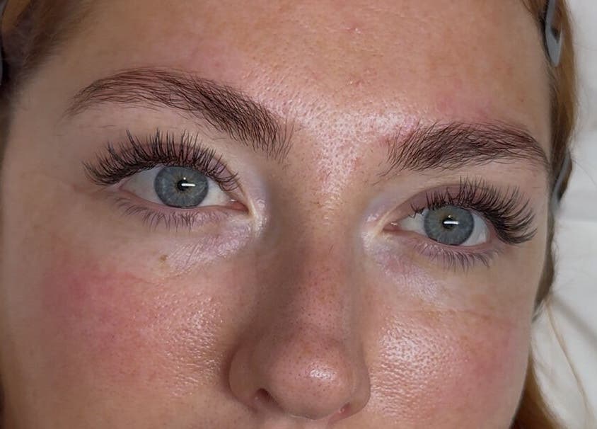 Close-up of beautifully enhanced lashes by By Ella Chiara, London, England, GB, showcasing expert artistry.