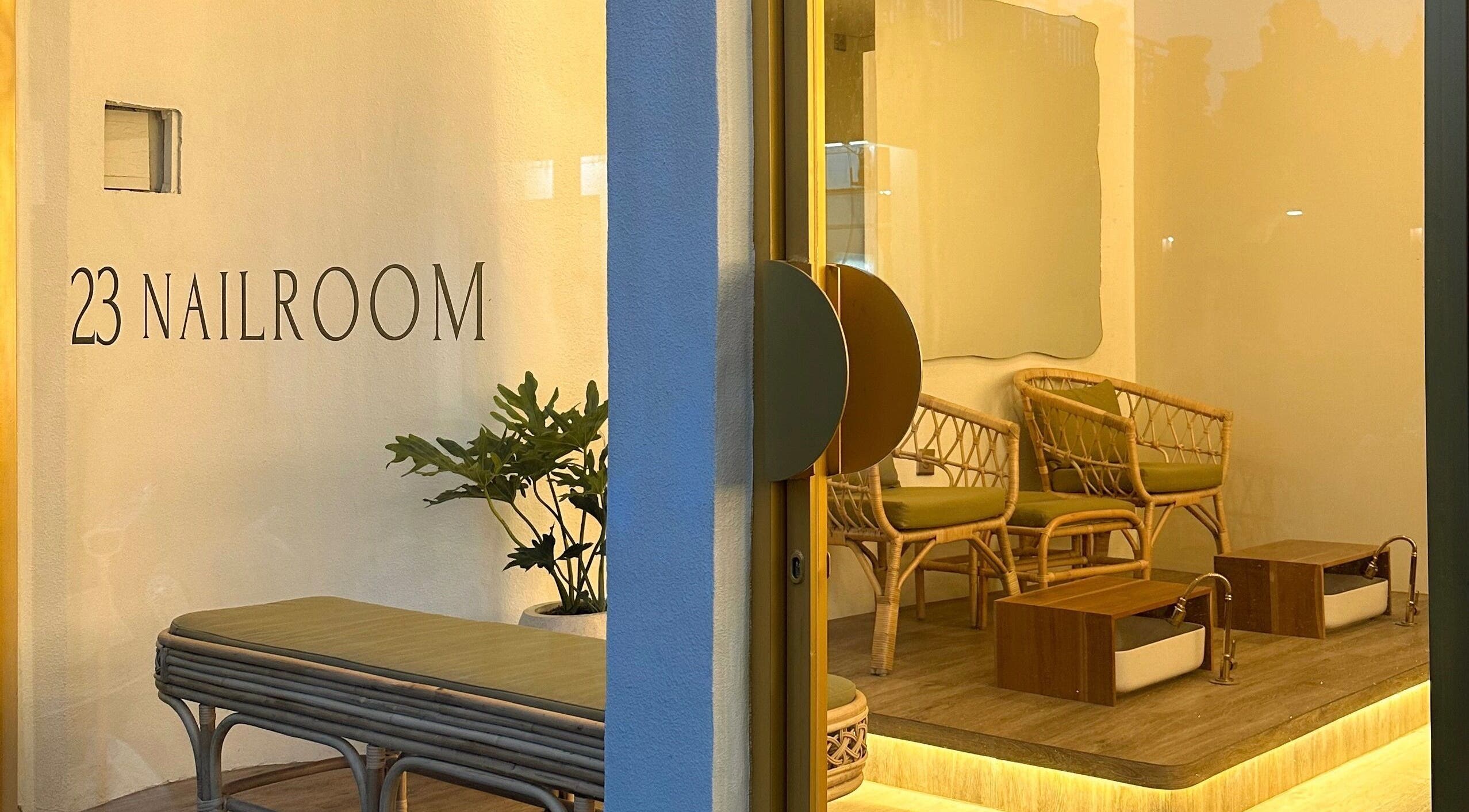 23 Nailroom entrance in Bali, Bali, ID, featuring cozy seating and tranquil decor.