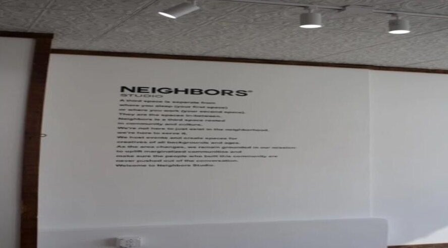 Minimalist studio interior at Jahasia Uni, Jersey City, New Jersey, US, showcasing elegant wall design.