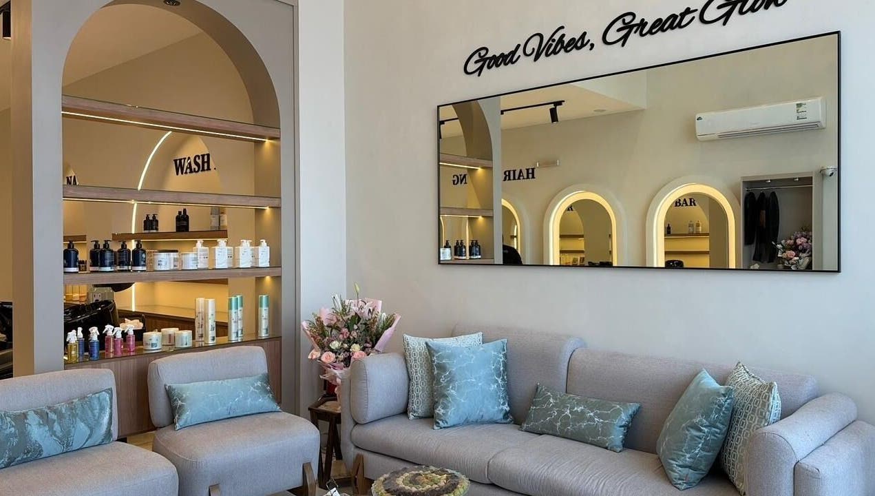 Sophisticated lounge at Diamond Beauty | الماسة, Jeddah, Makkah Province, SA with plush seating and decor.