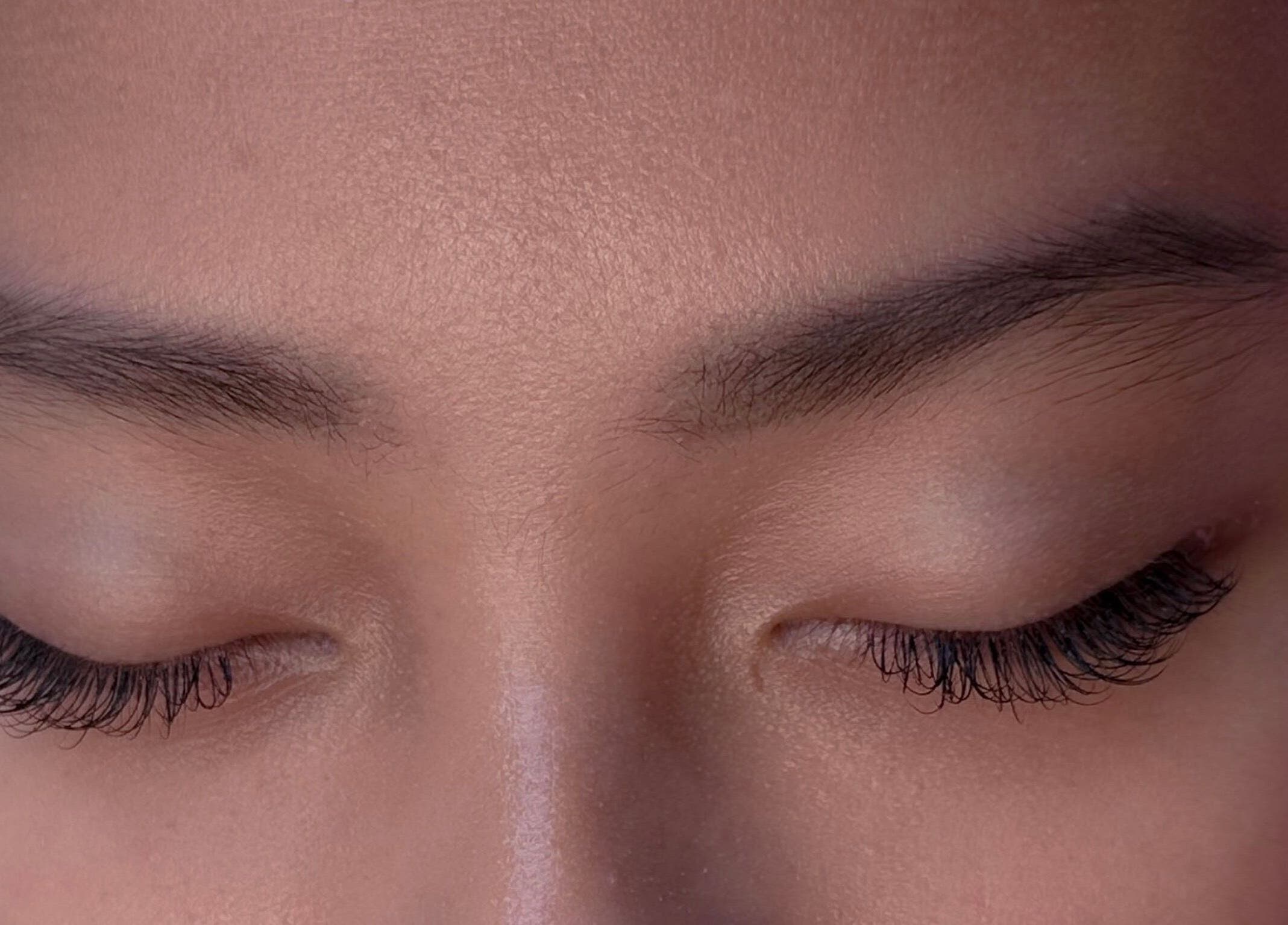 Close-up of lash extensions by GandaWink Lashes-Filipina Lash Tech in Mississauga, Ontario, CA.