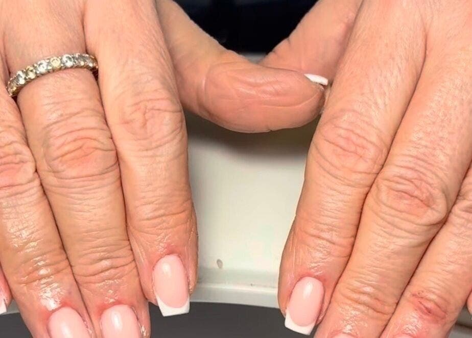 Beautiful French manicured nails at Hollie’s Nails, Radcliffe, England, GB.