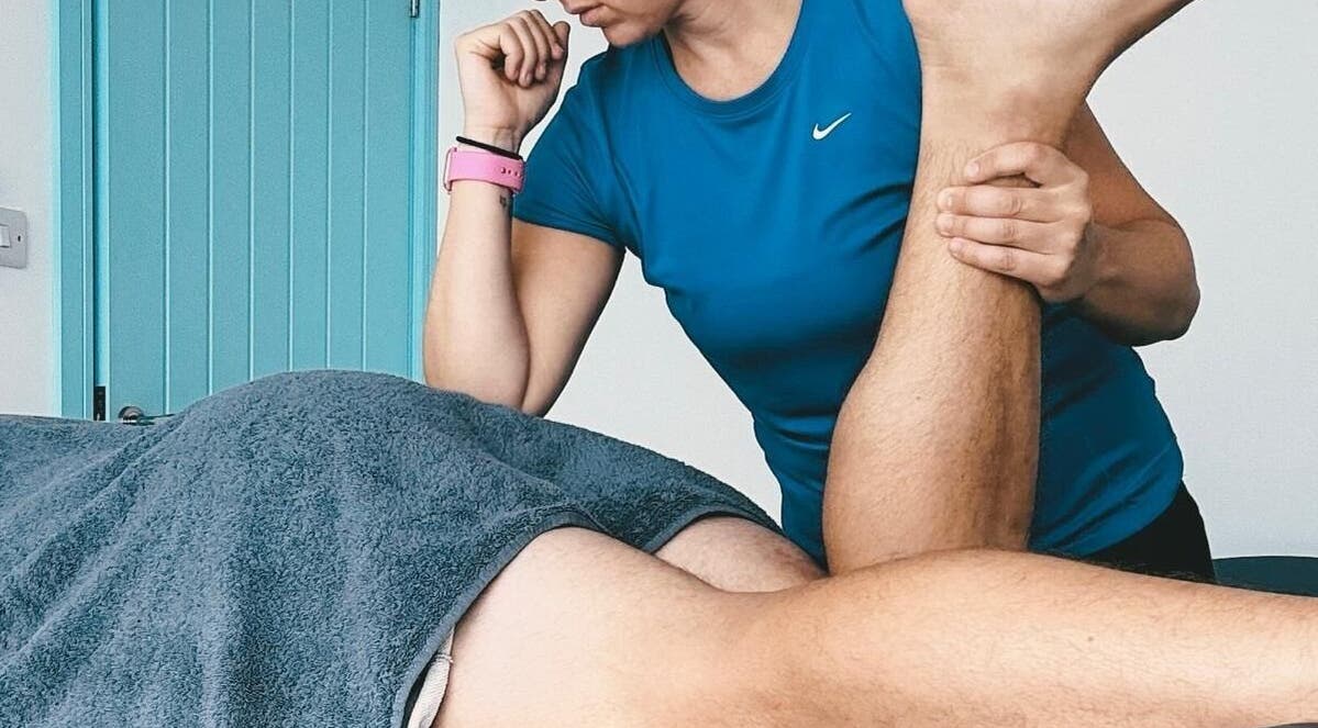 Gentle leg stretch therapy at THRIVE Massage Therapy - KIRBY MUXLOE, Kirby Muxloe, England, GB.