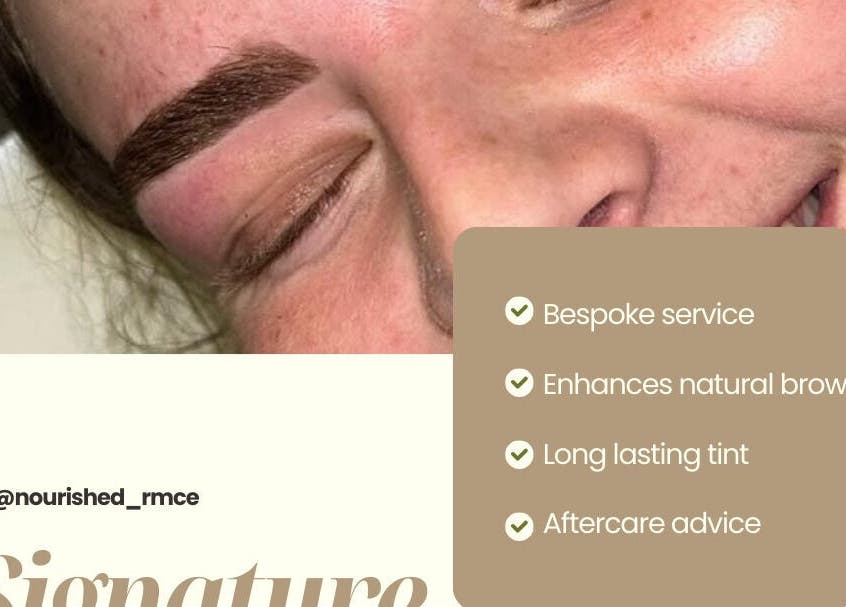 Beautifully shaped eyebrows at Nourished by Róisín McErlean, Galbally, Northern Ireland, GB with bespoke service.